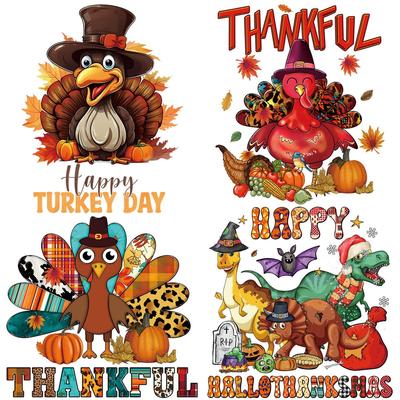 Hello Thanksmas Patch For Clothing Adult Children Thermal Press Diy Vinyl Washable Hoodies Tops Thermal Sticker On Clothes