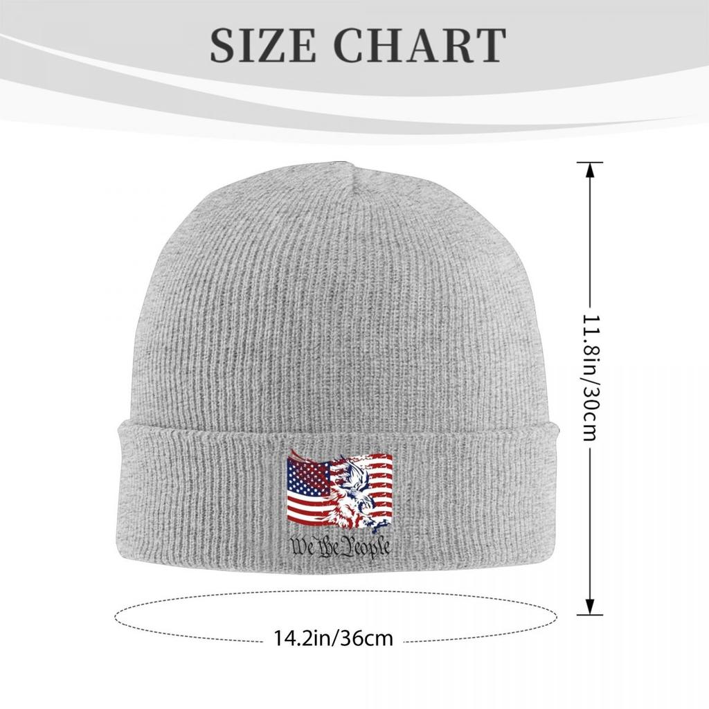 American Eagle Print Warm Knitted Cap Winter Knit Bonnet Hat Skullies Beanies Hip Hop Caps for Unisex