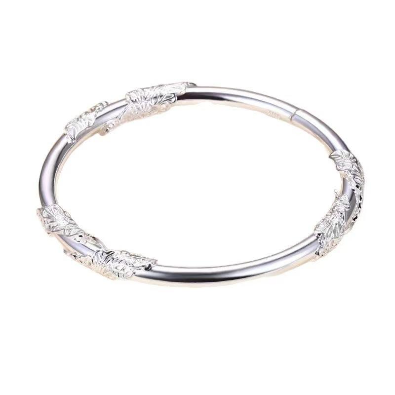 Popular Open Acacia Vine Bracelet Women's New Chinese Simple Classical Leaf Acacia Vine Ancient Bracelet
