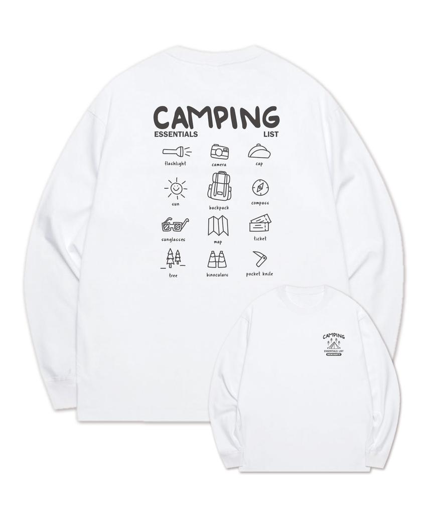BEMIGHTY Camping List Ribbed Long Sleeve T-Shirt [Black]