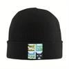 Cuatro Guerreros Gatos Guerreros Gorro de Punto Cálido Moda Gorro de Invierno Otoño Exterior Gorros Sombreros para Adultos Unisex