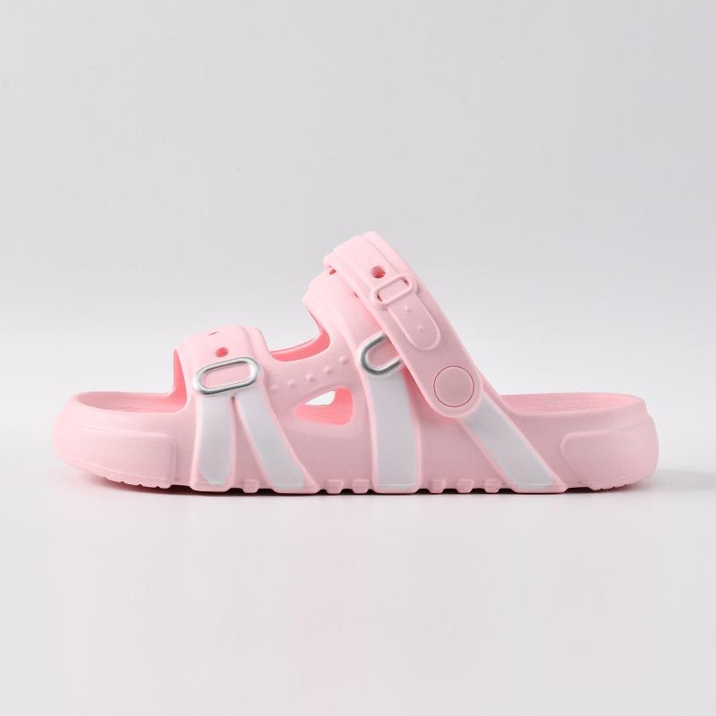 

VA platform slippers women s soft home non-slip bathroom couple home summer wear men s sandals 35-36 рожевий