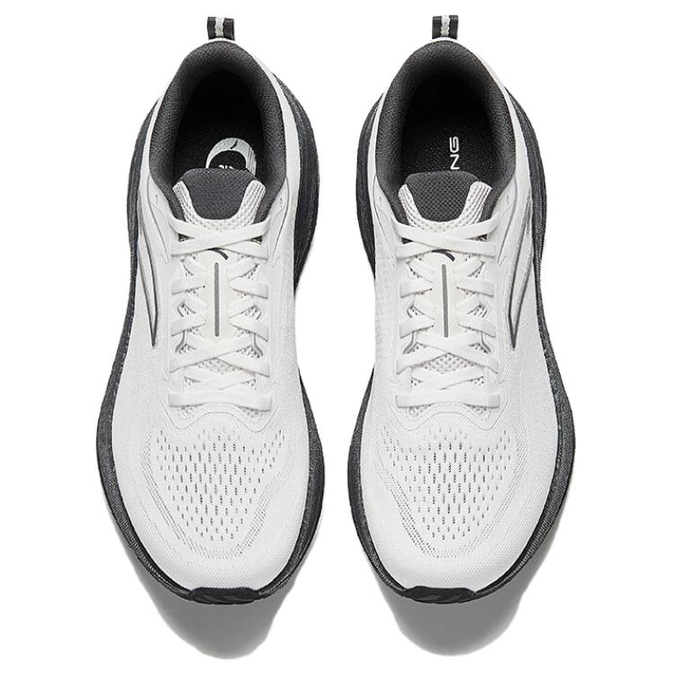 ANTA Chuang 5.0 V2 Men Professional Cushioning Running Shoes Pure White Black 112525558-7