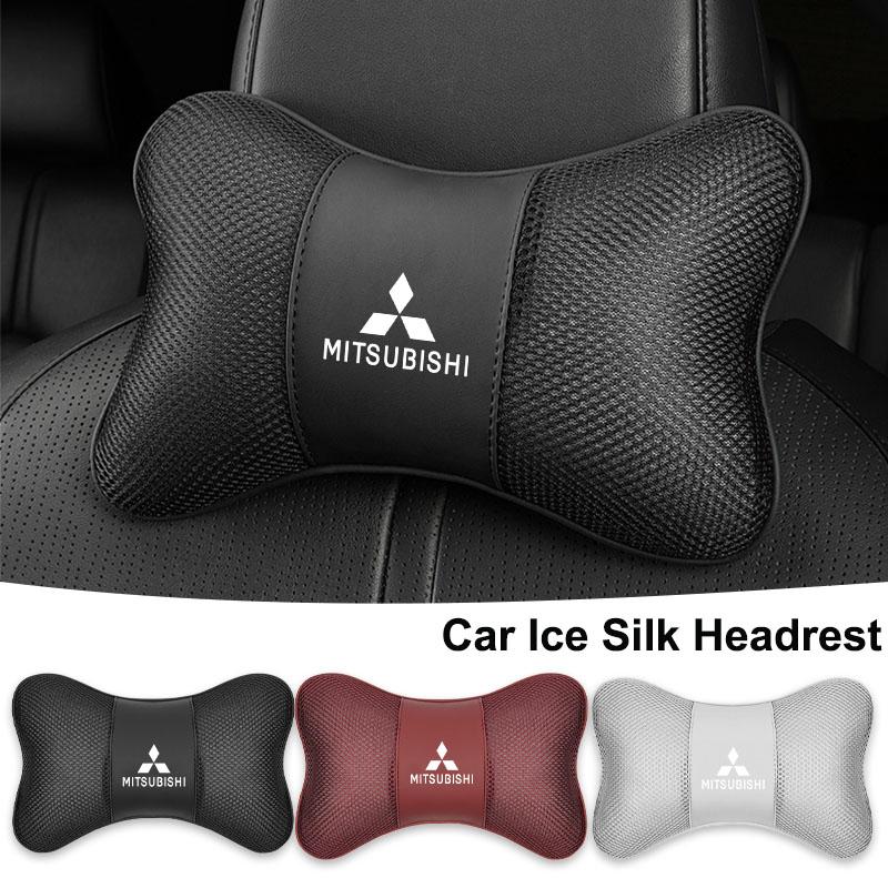 Keychain High-end Ice Silk Car Seat Headrest Memory Foam Comfort Pillow Auto Interior For Mitsubishi Eclipse ASX Colt I200 Star WM1