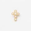 LUNNE 14k Cross Q Piercing (14k Gold) (Bar Thickness 1mm) #PIB14