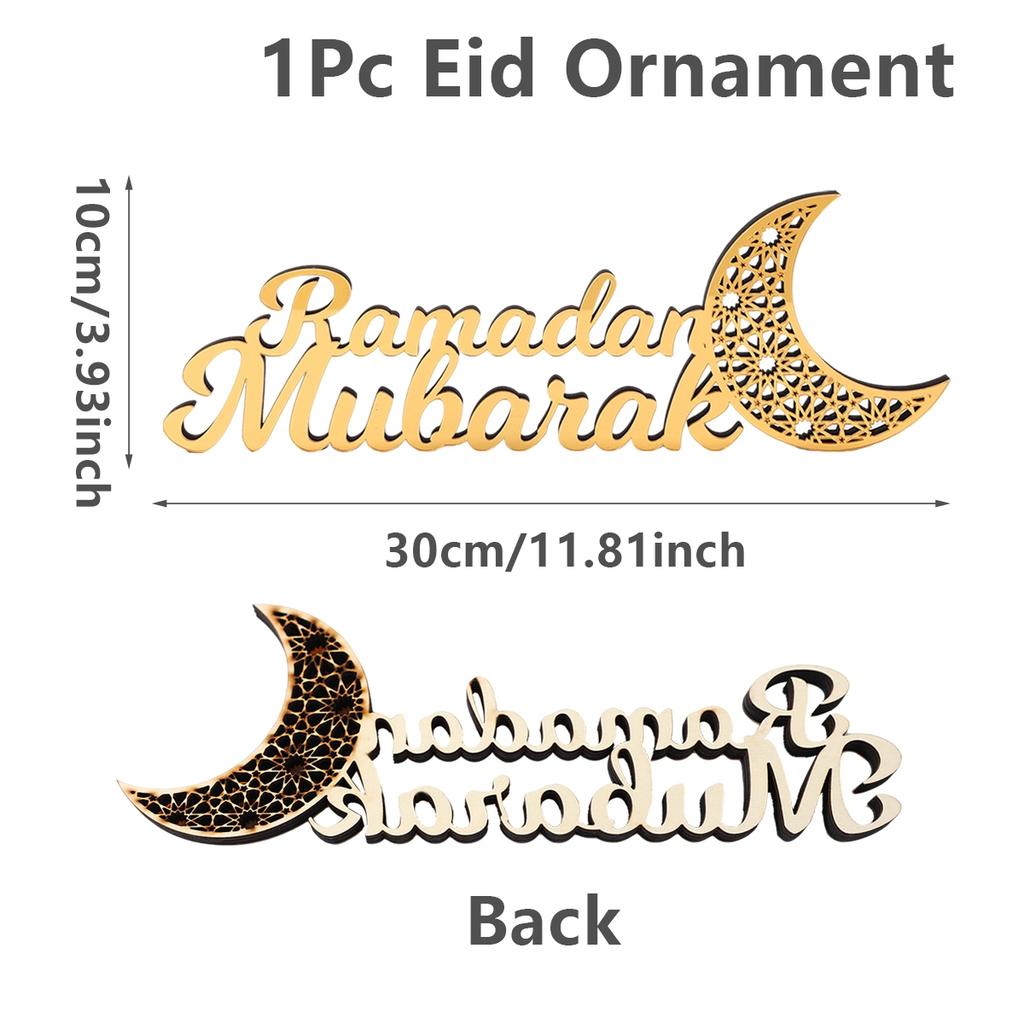 Ramadan Kareem Golden Acrylic Ornament 2025 Eid Mubarak Ramadan Decoration for Home Islamic Muslim Party Decor Eid Al Adha Gift
