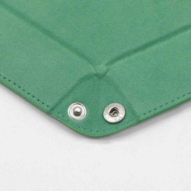 Hexagonal Velvet Dice Tray: Portable, Foldable PU Storage for Tabletop Games