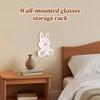 Wall Mounted Sunglass Organizer Rabbit Glasses Display Rack Storage Stand Display for Bathroom Girls Home Wardrobe Women Husband