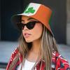 Cute Irish Ireland Flag Bucket Hat For Women Men Packable Summer Beach Sun Hats Outdoor Irish Shamrock Cap 003