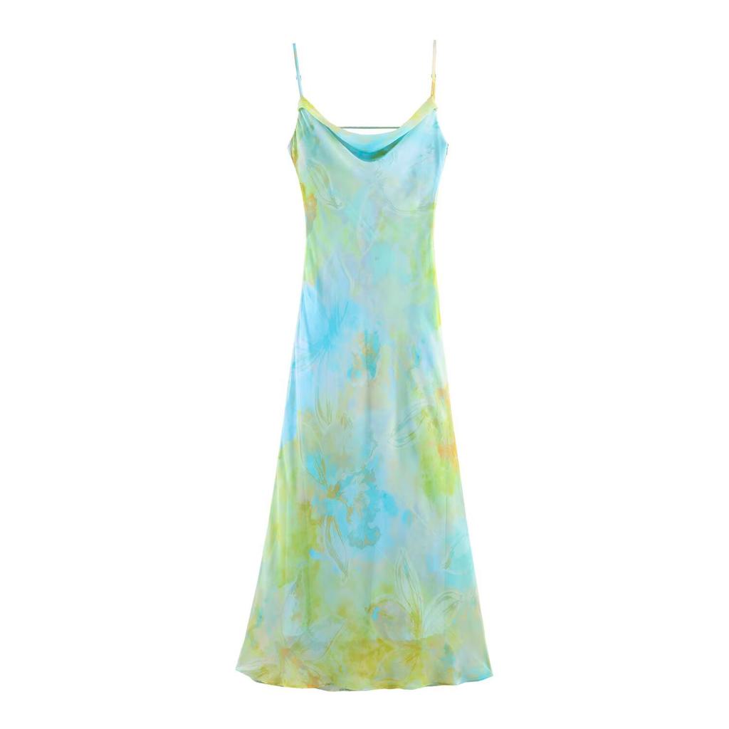 European and American Style, New Women's Clothing, Foreign Style, Classic Printed Pleated Dress 3067330