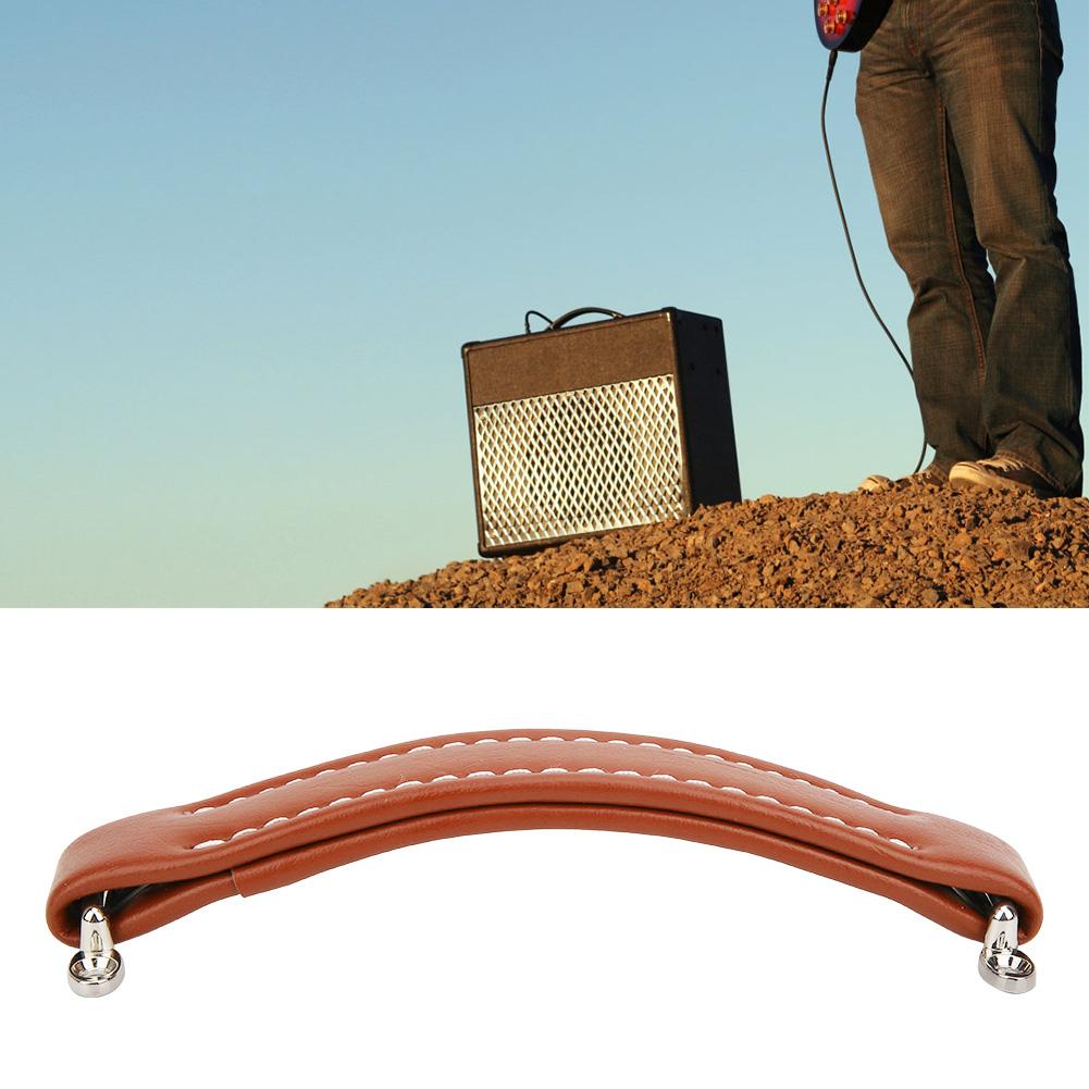 Amp Handle Rough Textured Embossed PU Leather Audio Accessory Orange for Guitar Speaker