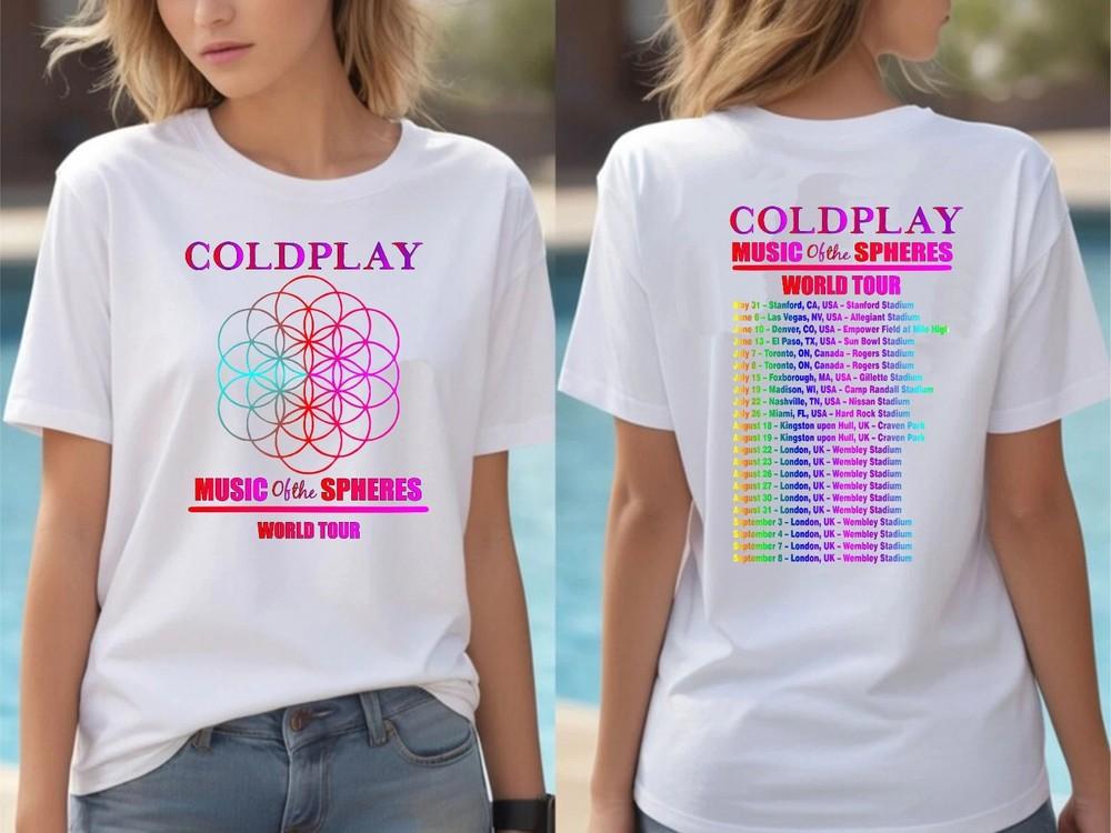Cold Concert T-shirt, Music Spheres World Tour 2025 Shirt, Play Rock banON TREND Unisex T-Shirt L