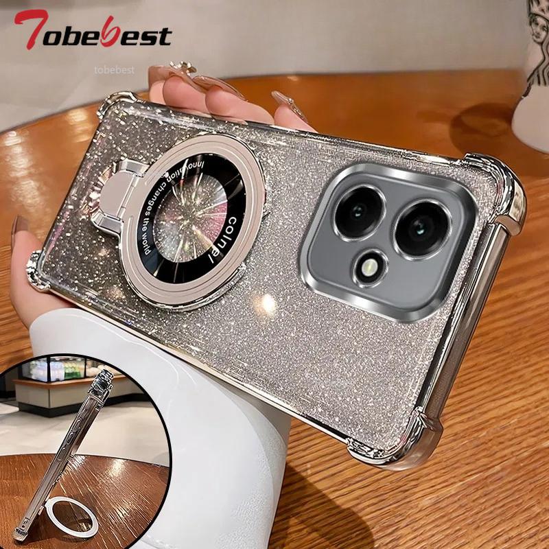 

Противоударный чехол с блестящим покрытием для Huawei Honor 400 Lite Pro Fundas с магнитной крышкой-подставкой для телефона Honor 400 Lite