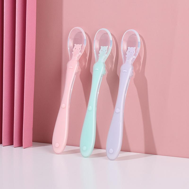 1Pc Silicone Spoon for Baby Consumption, Soft Spoon for Children and Newborns, Silicone Spoon for Baby Complementary Food Feeding