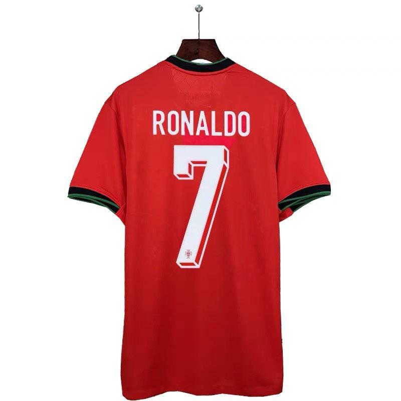 Maglia da Calcio da Uomo Portogallo Euro /25 Casa Trasferta Fan Cristiano Ronaldo 7 Manica Corta Adulti Bambini