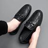 FashionFashion Genuine Leather Luxury Shoes for Men Spring Autumn Soft Sloe Loafers Male Casual New Designer Black Men's Driving Shoes