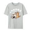 Trendy Street Trend Cat Print Men and Women Vintage Personalized Graphic T-shirt Academy Style Loose Round Neck Short Sleeve