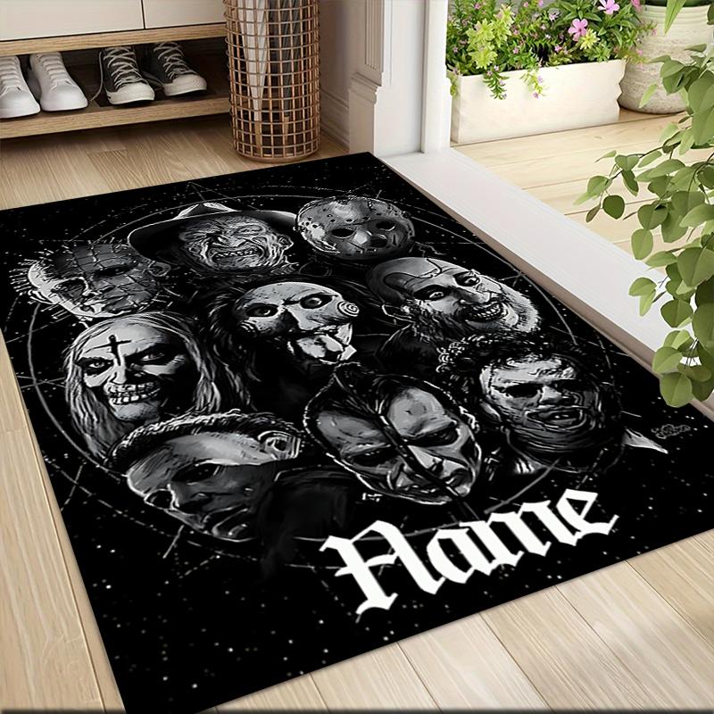Custom Name Knife Dark Carpet Rug Customizable Soft Washable Anti-Slip Home Living Room Sofa Mats Personalized Rug. 0909105