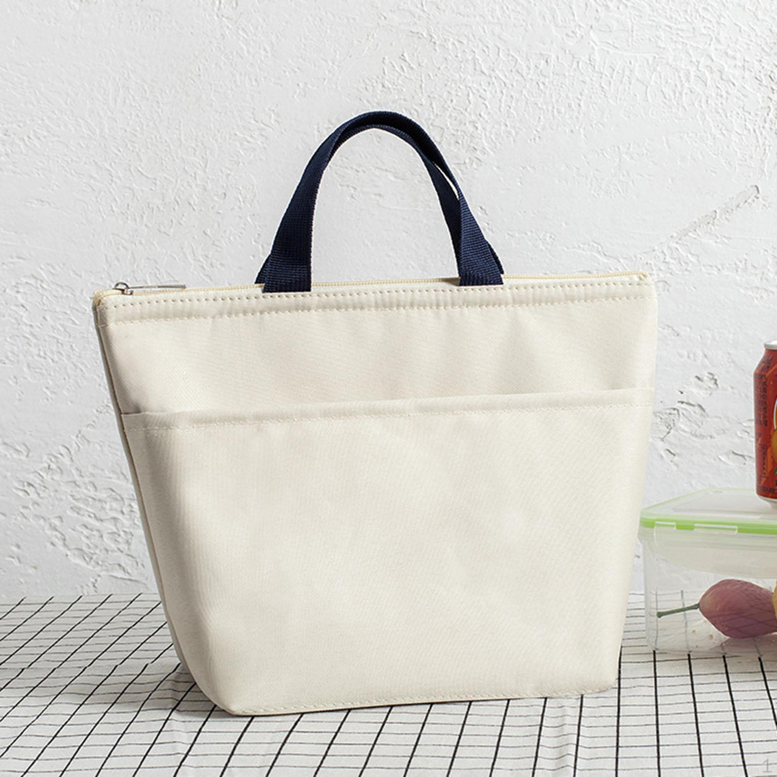 Сумка для ланча из ткани Оксфорд сумка Bento Tote большая вместимость многоразовый водонепроницаемый чехол для пикника белый 675₽