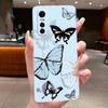 For Vivo Y73S Case Popular Flower Butterfly Phone Case Clear Soft TPU Silicone Back Cover For VivoY73S Y73 S Casing Bumper Shell
