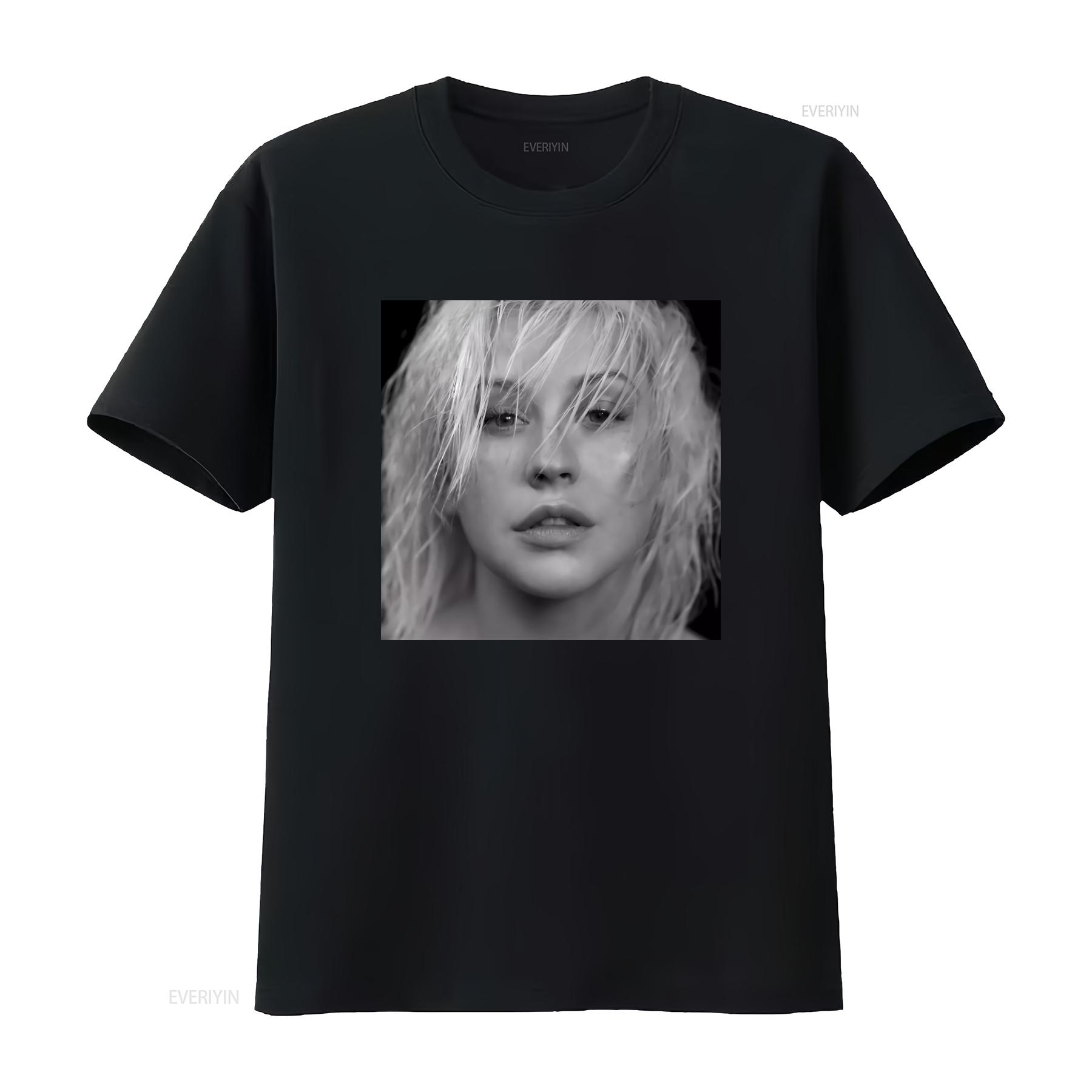 

Christina Aguilera X Tina Liberation Tour Face T Shirt Size XL vintage Washed Top For Everyday Wear Versatile homme Unisex 4XL