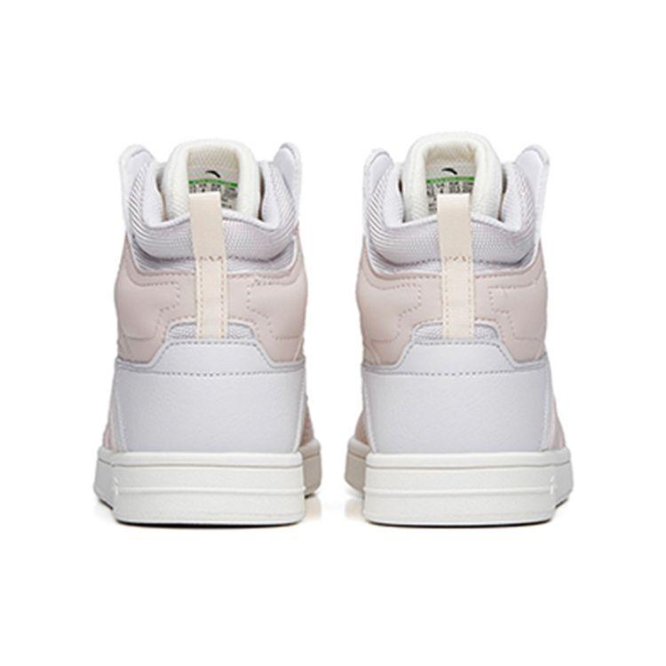 Anta Street Style High-Top Skate Shoes Women Sneakers White Gray 122238067-4