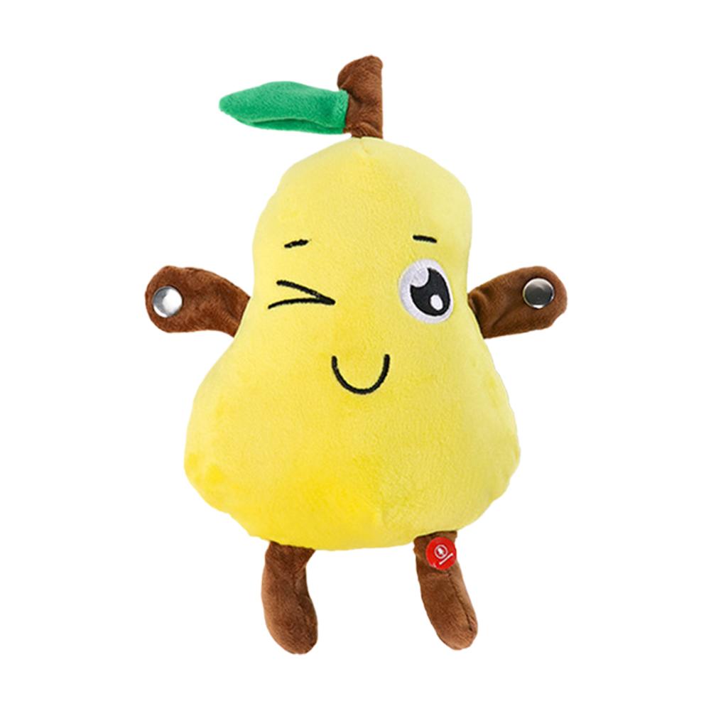 23cm Interactive Musical Fruit Plush Toys Cute Fruit Shapes With Pleasant Music Soft Stuffed Animal Toy Unique Creative Gift