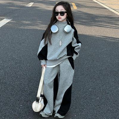 Girls' Spring/Autumn 2025 Sportswear Set - Teen Sweatshirt & Pants