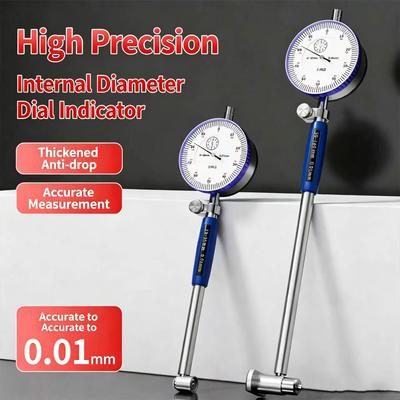 Dial-Indicator For Deep Bore Cylinder Diameter Measurement, 10-450mm, 0.01mm Resolution Steel Gauge