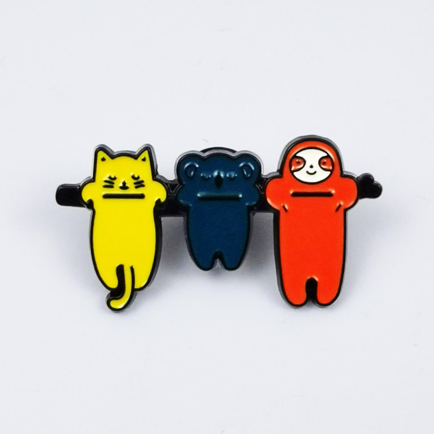 

Creative Alloy Brooch Fashion Accessory Badge Decorative Pin for Clothing Bags Hats Unique Design Durable Metal Material Stylish Shape One Size