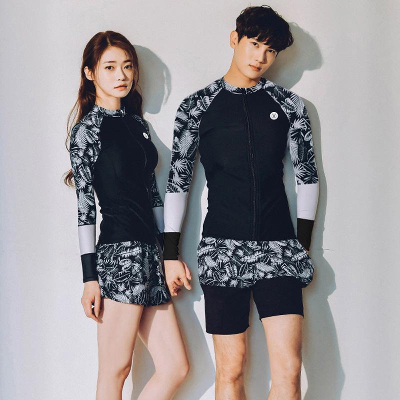 Women's and Men's Long-Sleeved Quick-Dry Snorkeling & Surfing Wetsuit Set - Sun Protection & Jellyfish Suit