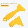 Small Yellow Shovel Hard Scraper Tool Car Film Triangular Scraper Plastic Small Scraper Hand Account Sticker Anti-warping Edge Special