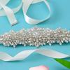 Shining Crystal Wedding Gowns Belt Ribbon Belt Perfect for Wedding Ceremonies and Bride Photoshooting Accessories