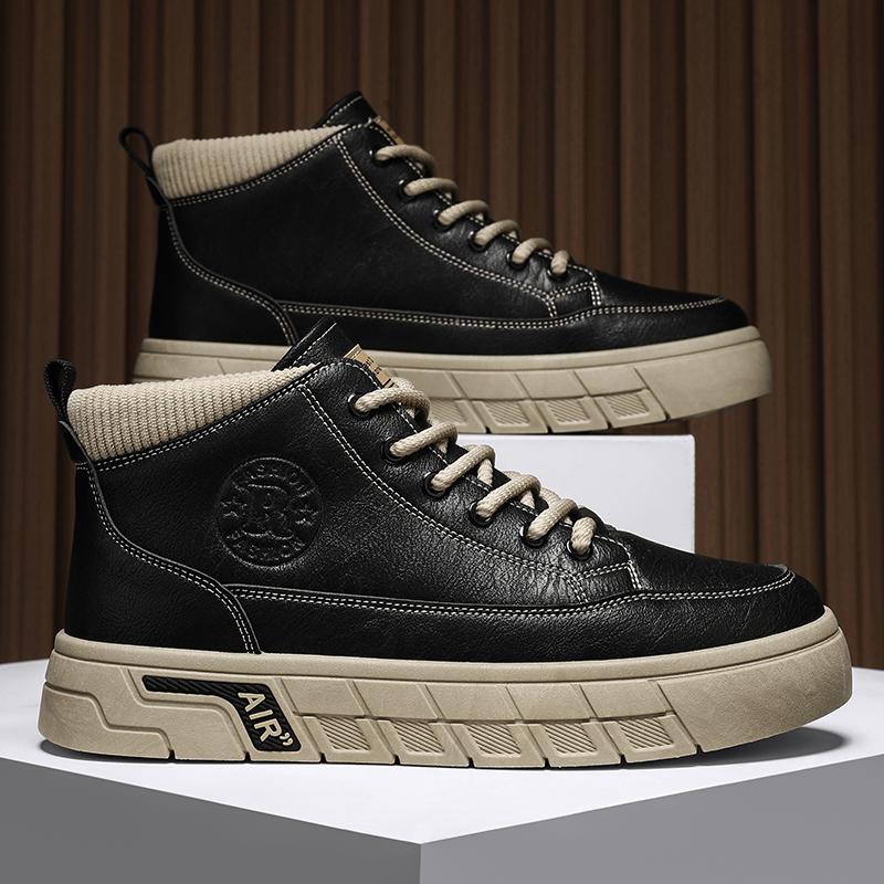 Ny mote Høst Og Vinter Høytopp for menn Martin Boots Studenter Mann Gutter Trending Soft Sole Arbeidssko Arbeidsbeskyttelse Martin Sneakers