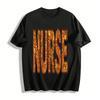 Retro Style NURSE Print Casual T-Shirt For Medical Staff Pure Cotton T-shirt