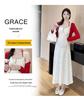 2026 Summer Floral Camisole Dress & Red Sun Protection Cardigan Set