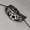 European & American Sports Style Beaded Football Friendship Bracelet - Y2K Commemorative Fan Accessory