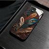 Creative retro gemstone feather glass phone case suitable for Samsung Galaxy S26 S25 S24 S22 S21 S20 FE/Ultra/Plus hard case