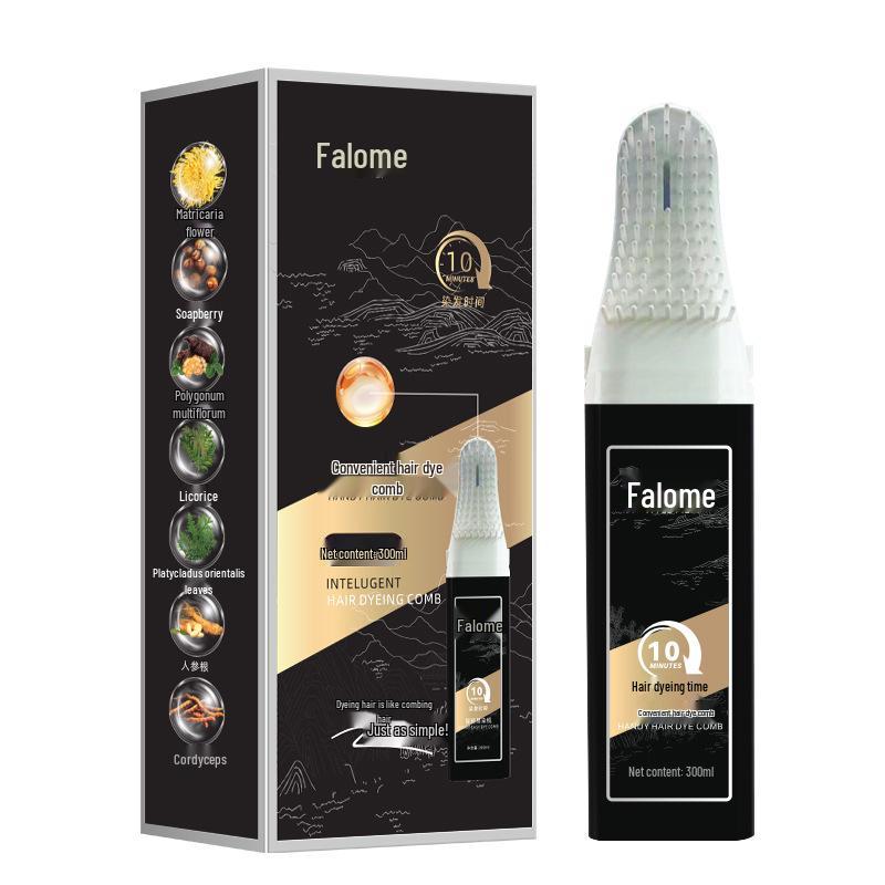 Qiaoneng Natural Black Hair Dye Cream - Smart Gray Coverage for Home Use