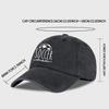 Soccer Mom Print Washed Baseball Cap Adjustable Unisex Soccer Game Day Sun Hat For Moms
