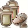 Portable Soap Case with Lid 1pc, Leak Proof Travel Soap Box Compact Oval, Clear Lid Drain Holes for Camping Gym