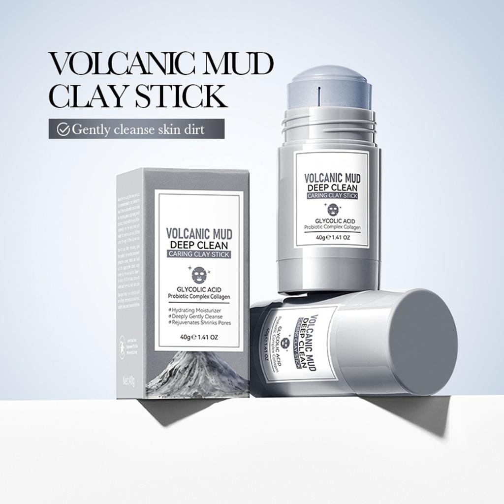 DEEPLY CLEANSE SOOTHING SHRINK SKIN PORES,Clean And Tighten Facial Mud Mask Stick, Easy To Apply, Easy To Rinse 40g