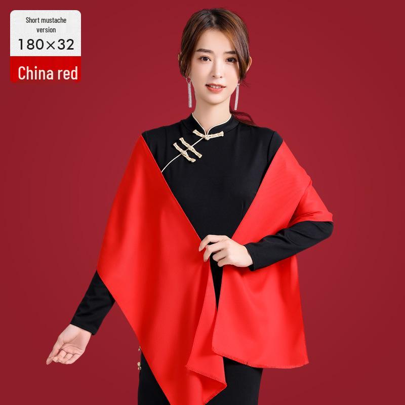 Custom Red Scarf for Company Meetings, Celebrations, and Reunions with Logo Printing