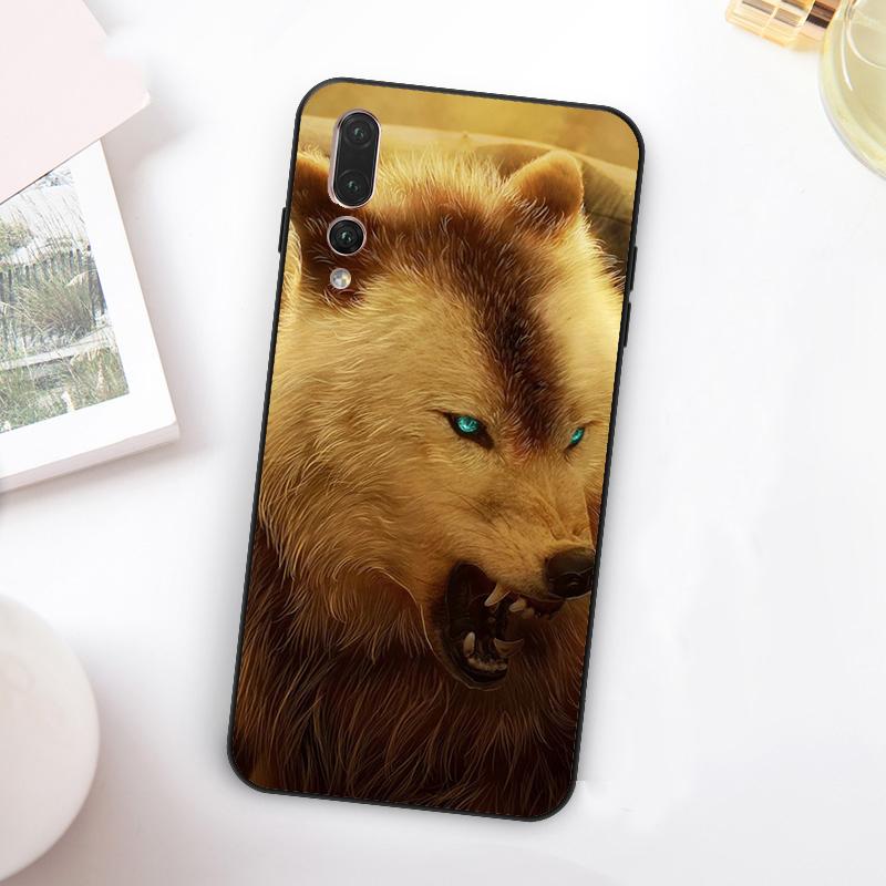 Angry Wolf For Huawei Nova Y60 Y70 Y90 Y72 Y73 Y61 Y91 7i 8i 11i 12i 12s 9 10 SE P20 P30 P40 Lite Case