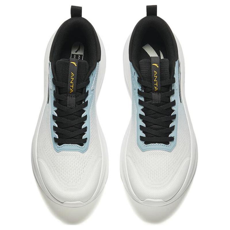 Anta Breathable And Lightweight Low top Casual Running Shoes Men's White Black Blue Sneakers