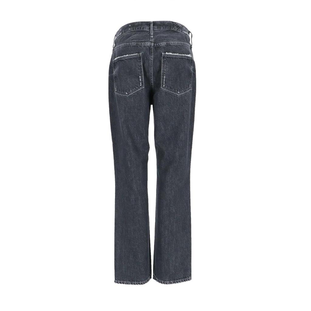 upper hights THE ELISA Straight Tapered Black Denim Pants INK Size 27 Women's Jeans