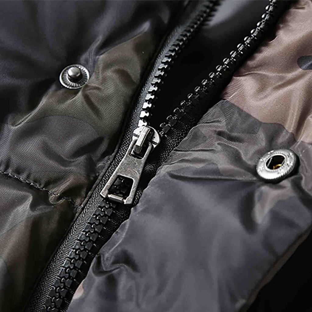 Pánská maskáčová zimní vesta s kapucí Tištěná lehká bez rukávů bundaZimní teplá outdoorová vesta