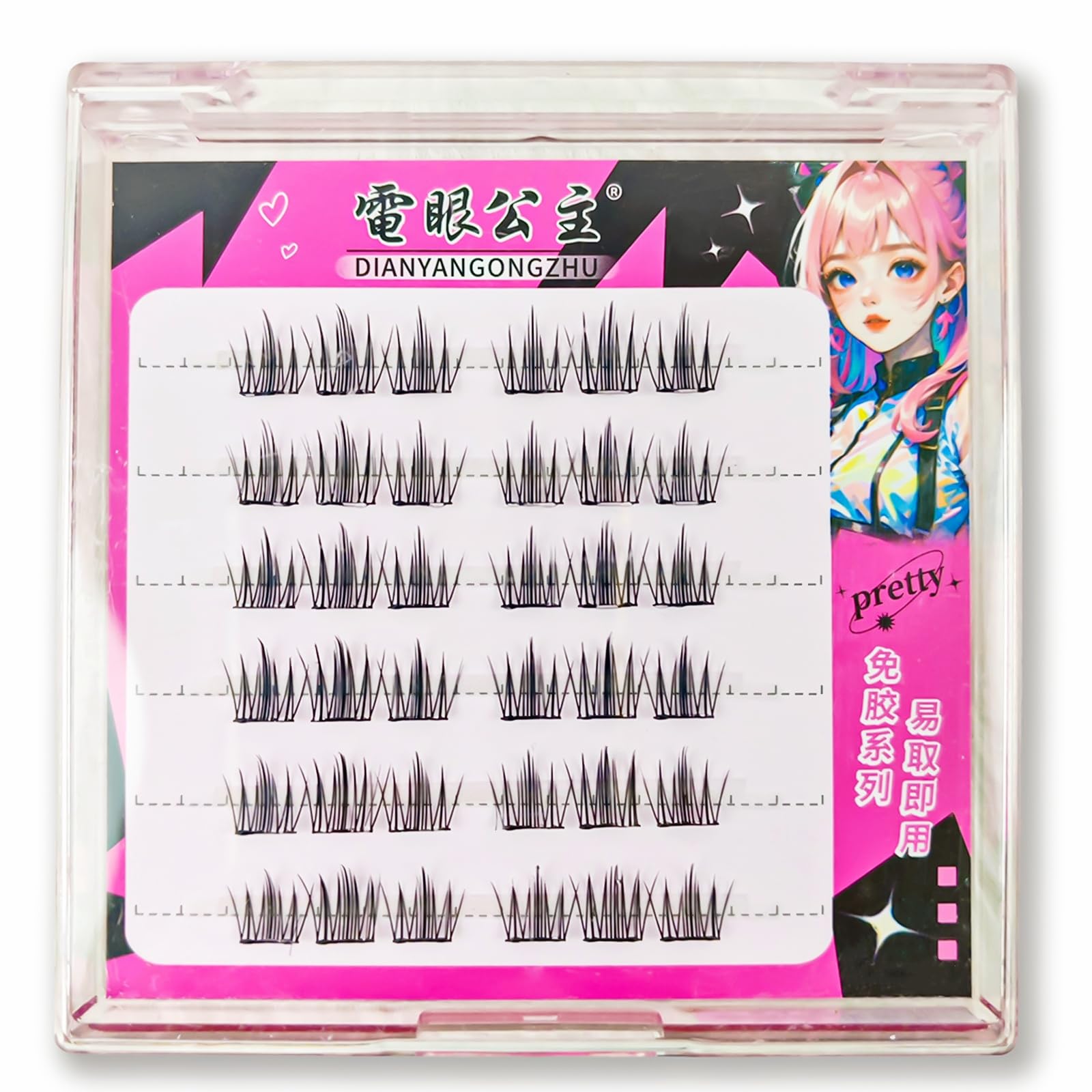 KIADZIE False Eyelashes - Fluffy Volume, C-Curl, Longer Outer Corner, Natural Three-Dimensional Look, Reusable, Lightweight (05-Tassel)