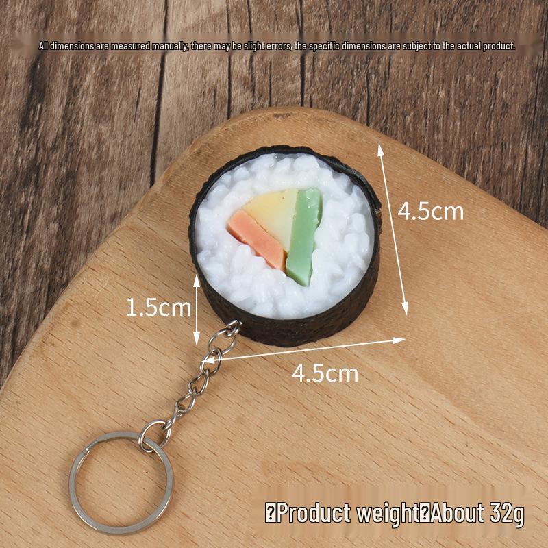 Sushi Pendant Keychain: Japanese Cuisine Display Prop