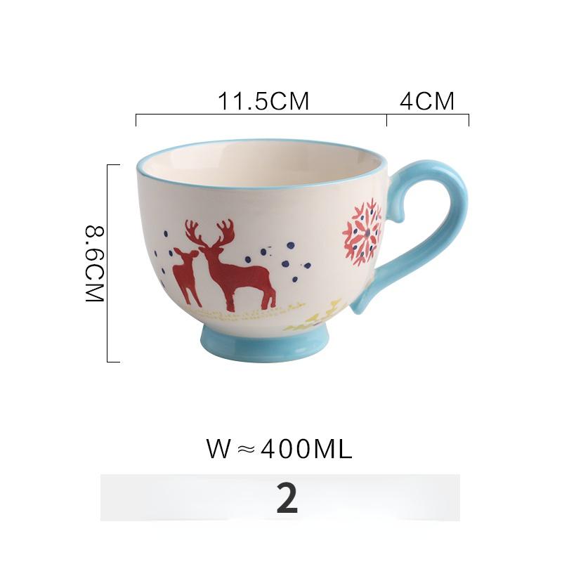 Retro Creative Large-capacity Mug Breakfast Mug Cereal Milk Mug Cute Girl Mug Ceramic Coffee Mug